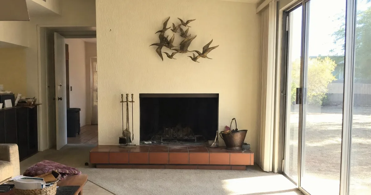 Mission Viejo, CA: a residential fireplace ready for service